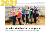 "Sport hat Leben gerettet"
