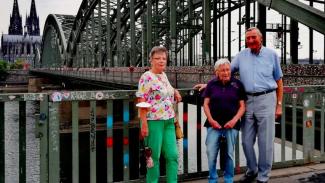 Besuch von Horst Meier in Köln, ehemaliges TVE-Mitglied und Torwart beim Handball