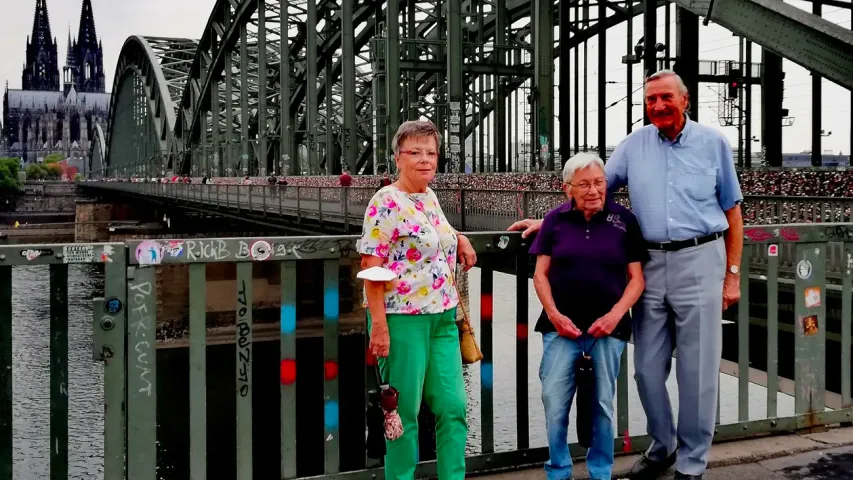 Besuch von Horst Meier in Köln, ehemaliges TVE-Mitglied und Torwart beim Handball